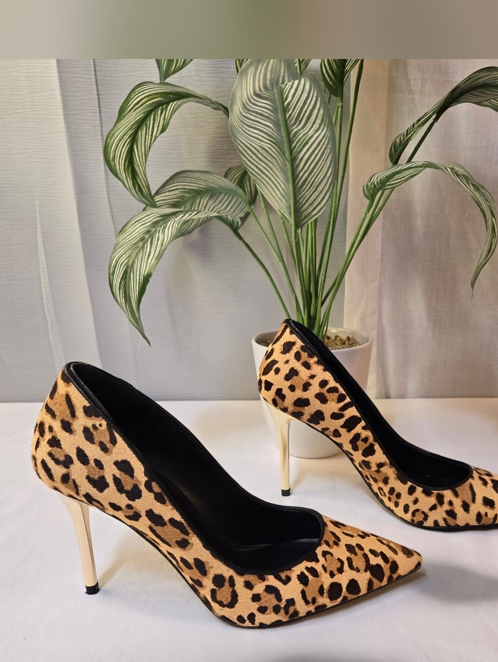 ALDO Leopard Print Leather Heels Size 7.5